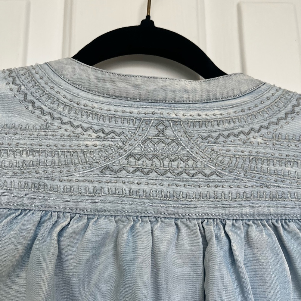 Anthropologie Holding Horses Chambray Top